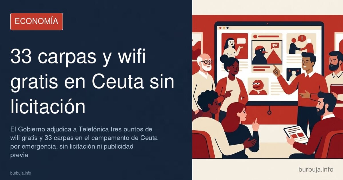 Campamento de migrantes junto al puerto de Ceuta, donde se instalarán nuevas carpas y puntos de wifi gratuito