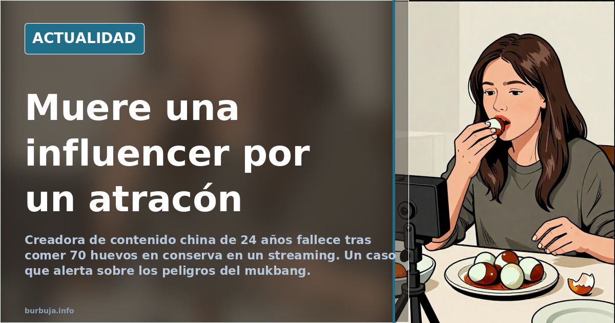 Muere una influencer por un atracón