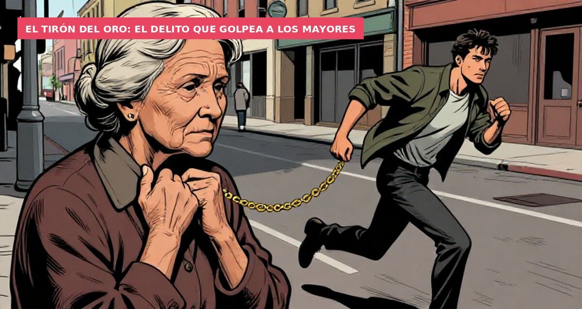 El tirón del oro: el delito que golpea a los mayores