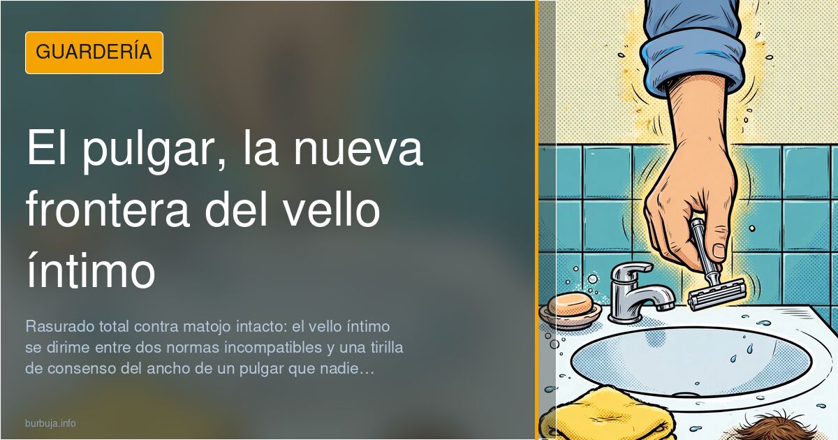 Maquinilla y productos de depilación íntima sobre una superficie lisa, ilustrando el debate estético sobre el vello púbico