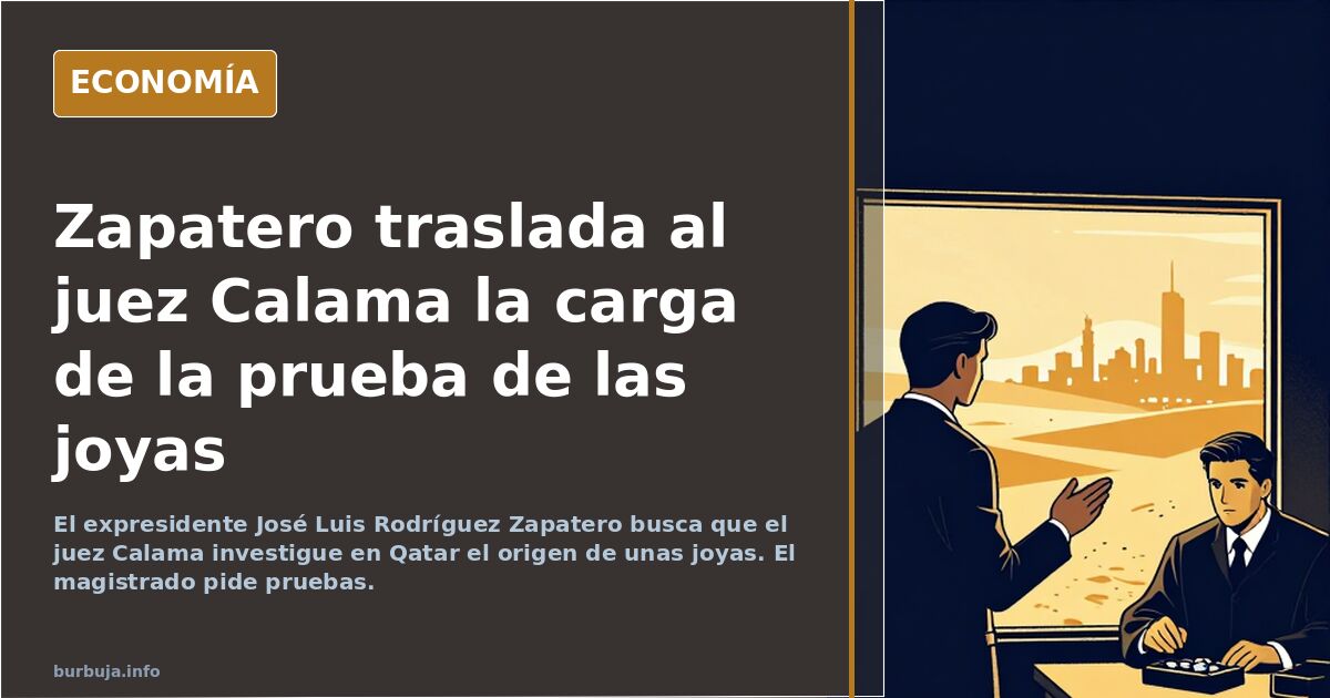 Zapatero traslada al juez Calama la carga de la prueba de las joyas