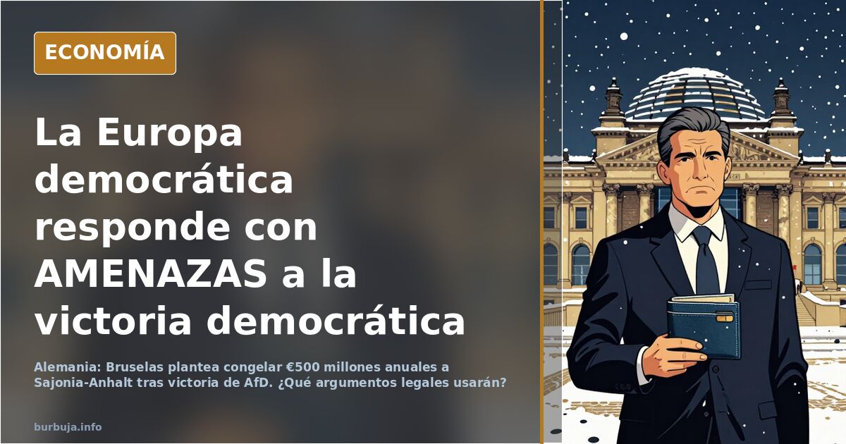 La Europa democrática responde con AMENAZAS a la victoria democrática de AfD en Sajonia