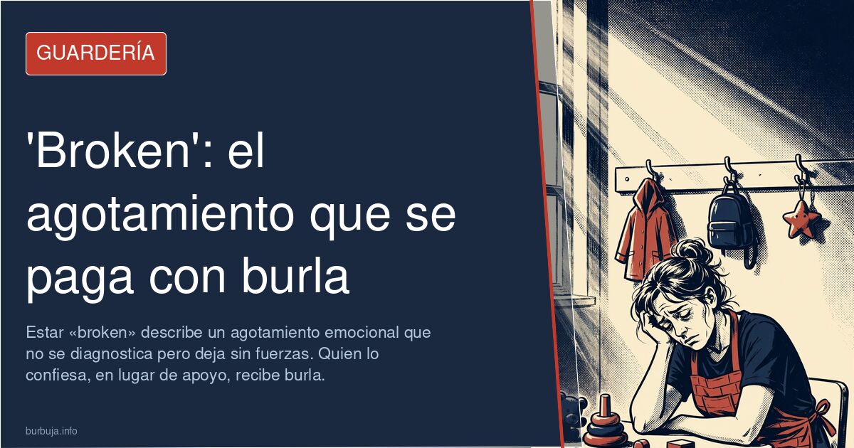 Persona con gesto de cansancio ante una pantalla, imagen que ilustra el agotamiento emocional de estar broken