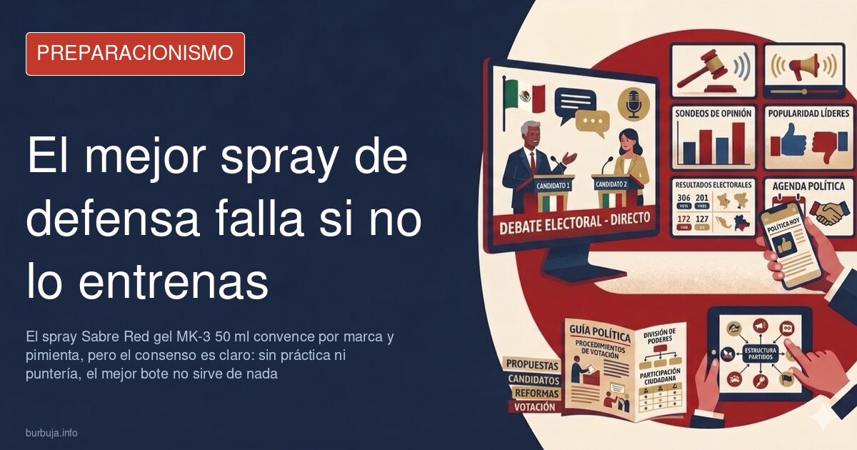 Bote de spray de defensa personal Sabre Red gel MK-3 de 50 ml sobre una superficie oscura