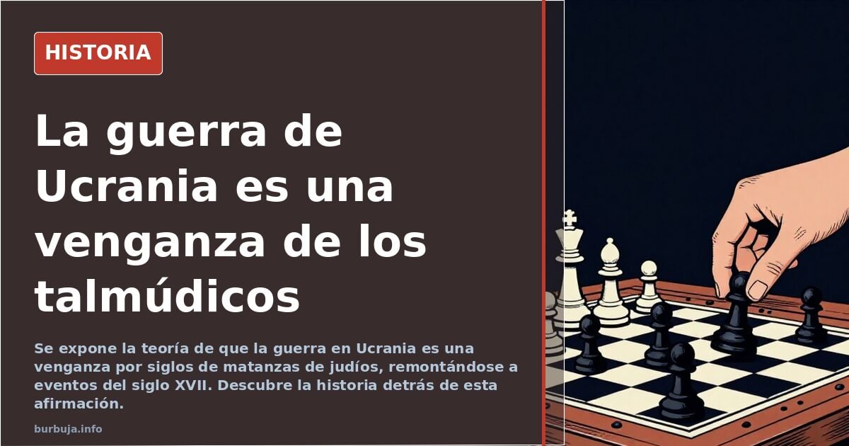 La guerra de Ucrania es una venganza de los talmúdicos
