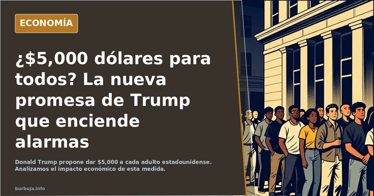 ¿$5,000 dólares para todos? La nueva promesa de Trump que enciende alarmas
