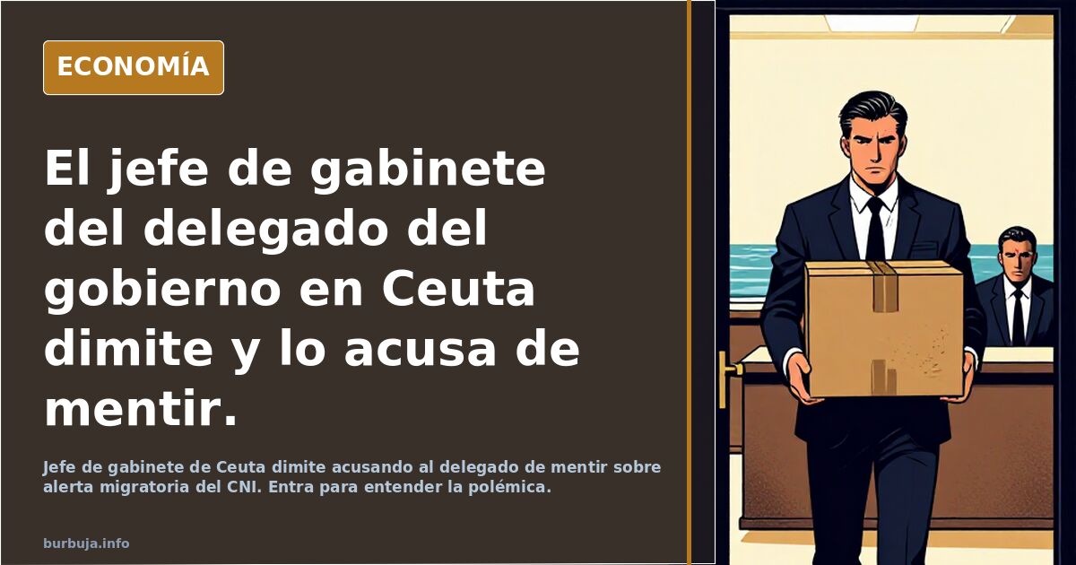 El jefe de gabinete del delegado del gobierno en Ceuta dimite y lo acusa de mentir.