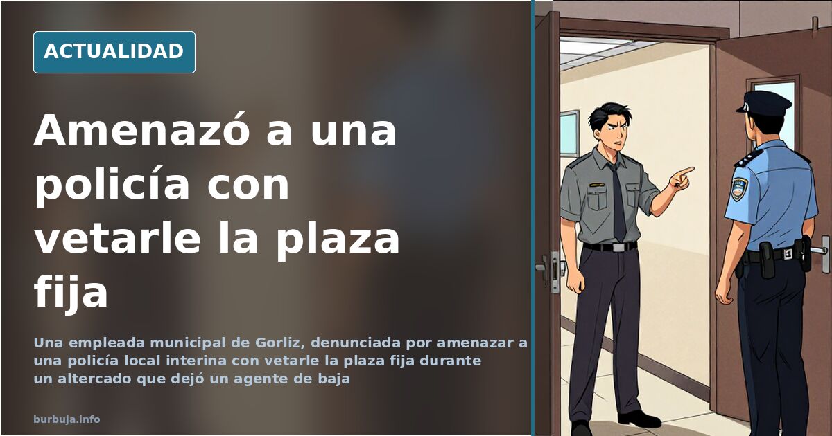 Empleada de Gorliz, denunciada por amenazar a una policía