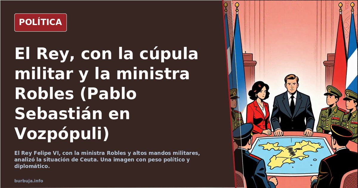 El Rey, con la cúpula militar y la ministra Robles (Pablo Sebastián en Vozpópuli)