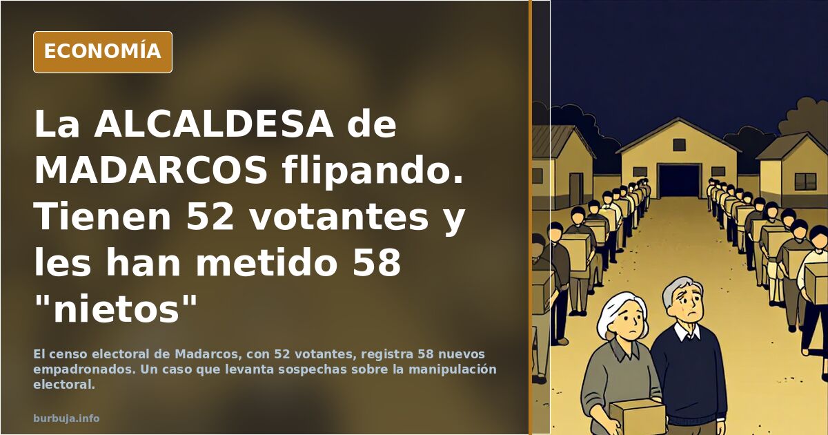 La ALCALDESA de MADARCOS flipando. Tienen 52 votantes y les han metido 58 "nietos"