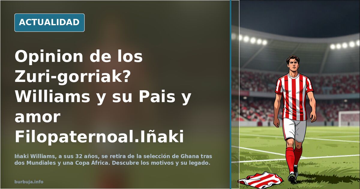 Opinion de los Zuri-gorriak? Williams y su Pais y amor Filopaternoal.Iñaki Williams se retira de la selección de Ghana