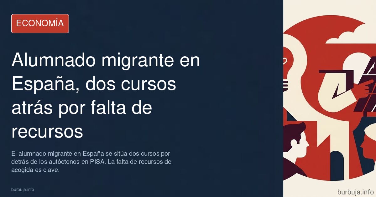 El alumnado migrante en el estado español va dos cursos por detras por la falta de recursos de acogida adecuados :(