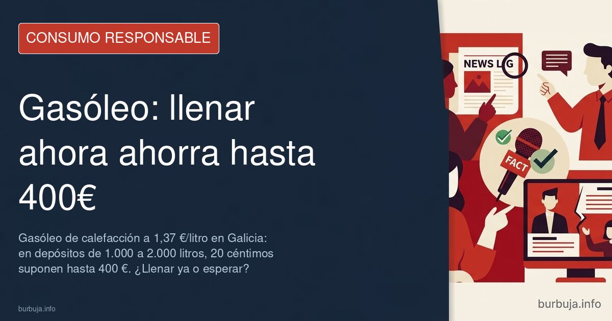Depósito de gasóleo de calefacción de una vivienda unifamiliar, con el precio del litro al alza y la duda de llenarlo ahora o
