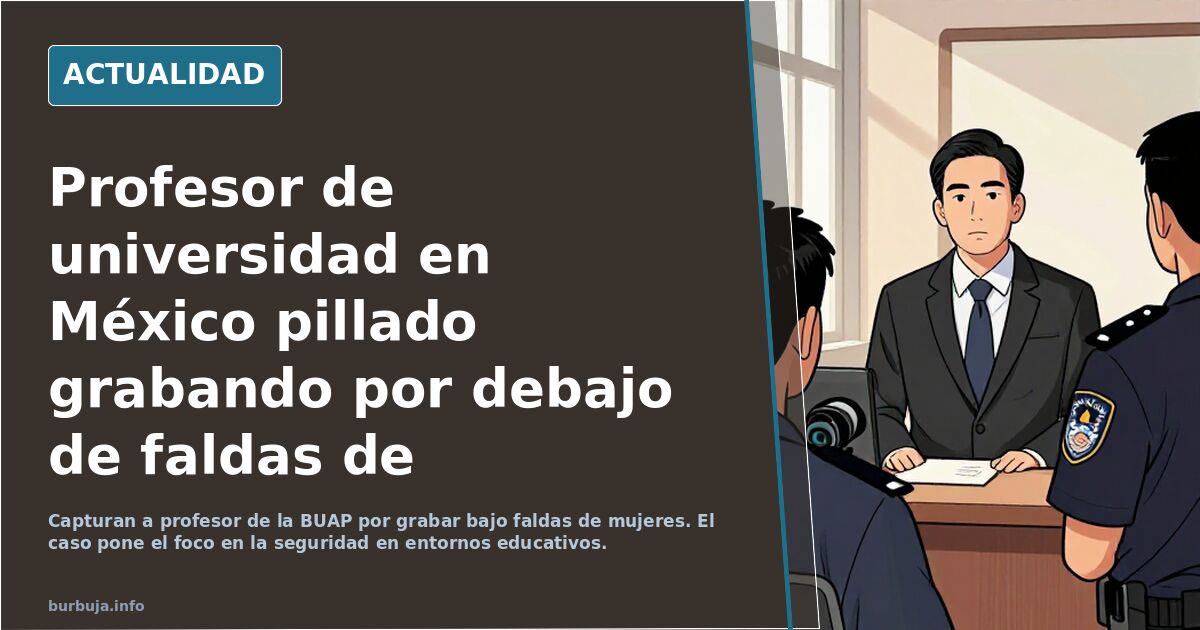 Profesor de universidad en México pillado grabando por debajo de faldas de mujeres