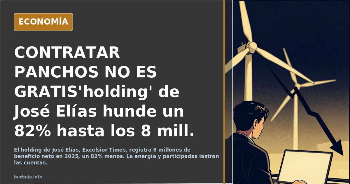 CONTRATAR latinOS NO ES GRATIS'holding' de José Elías hunde un 82% hasta los 8 mill.