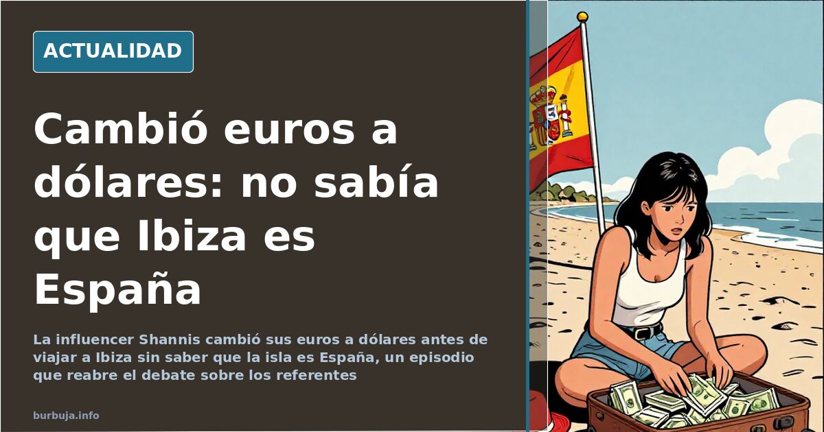 Shannis, la influencer que cambió euros a dólares en Ibiza