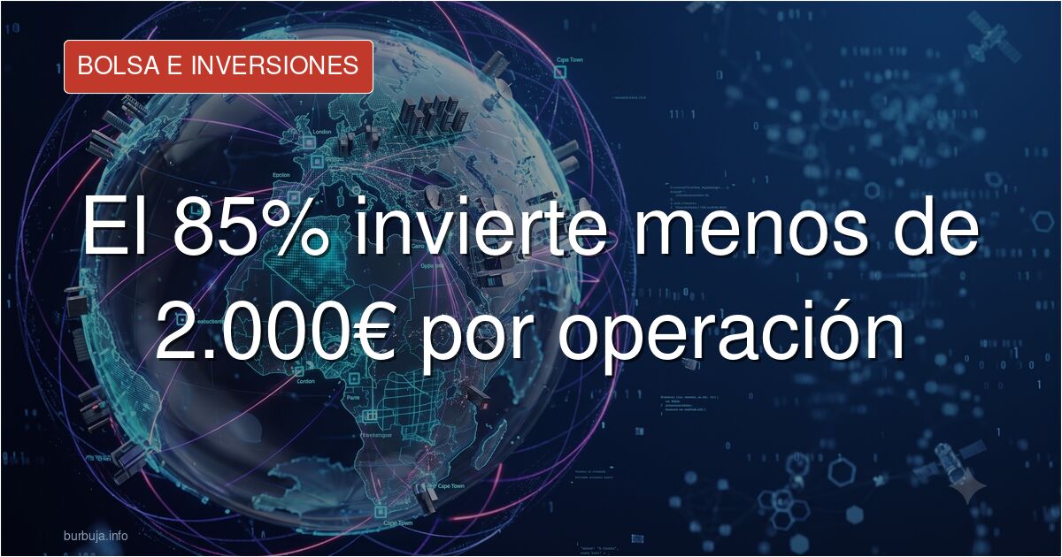 Billetes de euro apilados junto a un gráfico de barras sobre inversión en España y una libreta con anotaciones de cartera