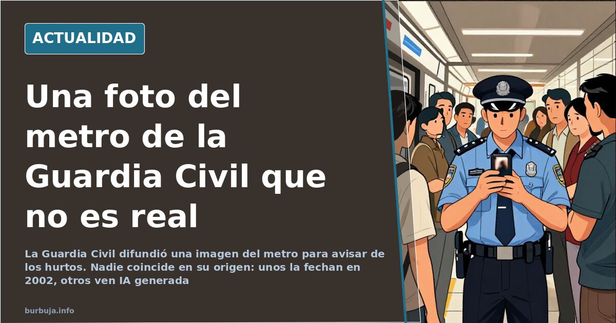 La Guardia Civil y la imagen del metro que parece hecha con IA