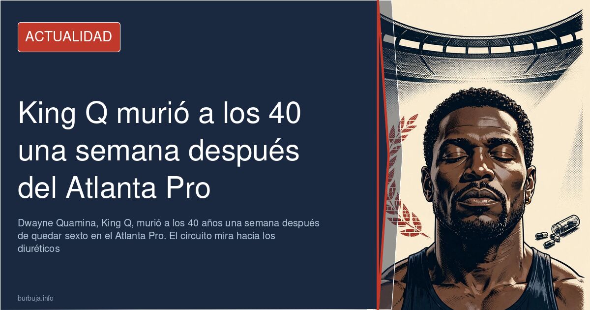 El culturista Dwayne Quamina, conocido como King Q, en una competición profesional de fisicoculturismo