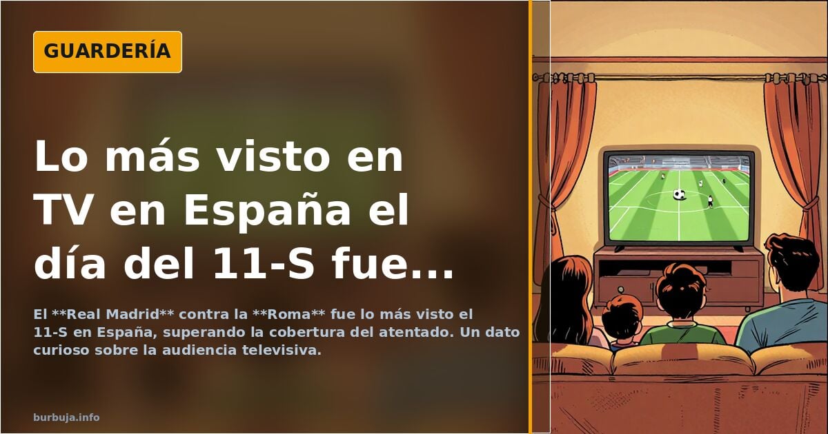 Lo más visto en TV en España el día del 11-S fue...