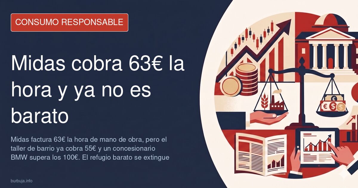Midas cobra 63€ la hora y ya no es barato