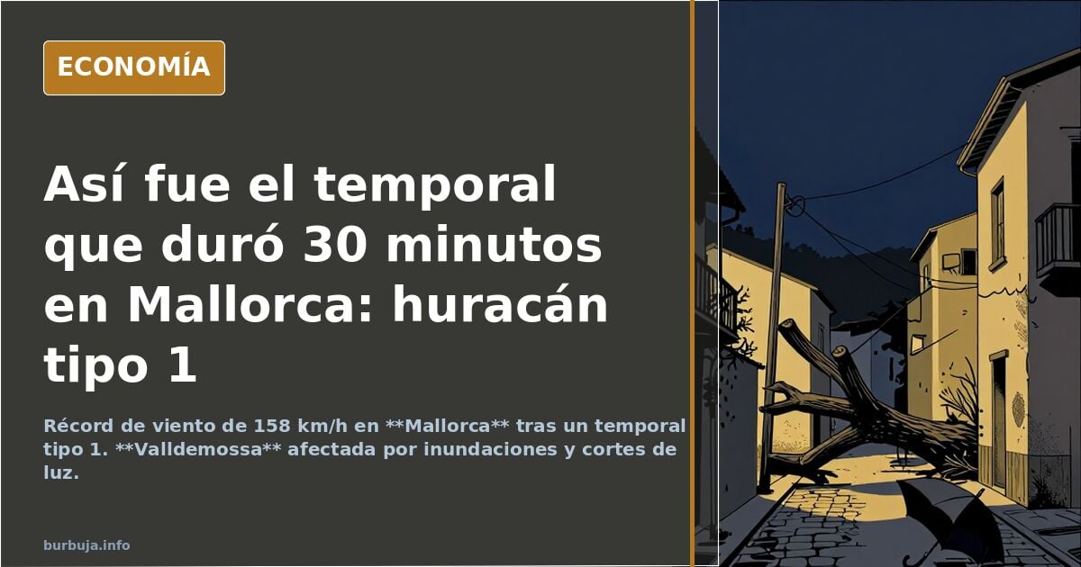 Así fue el temporal que duró 30 minutos en Mallorca: huracán tipo 1