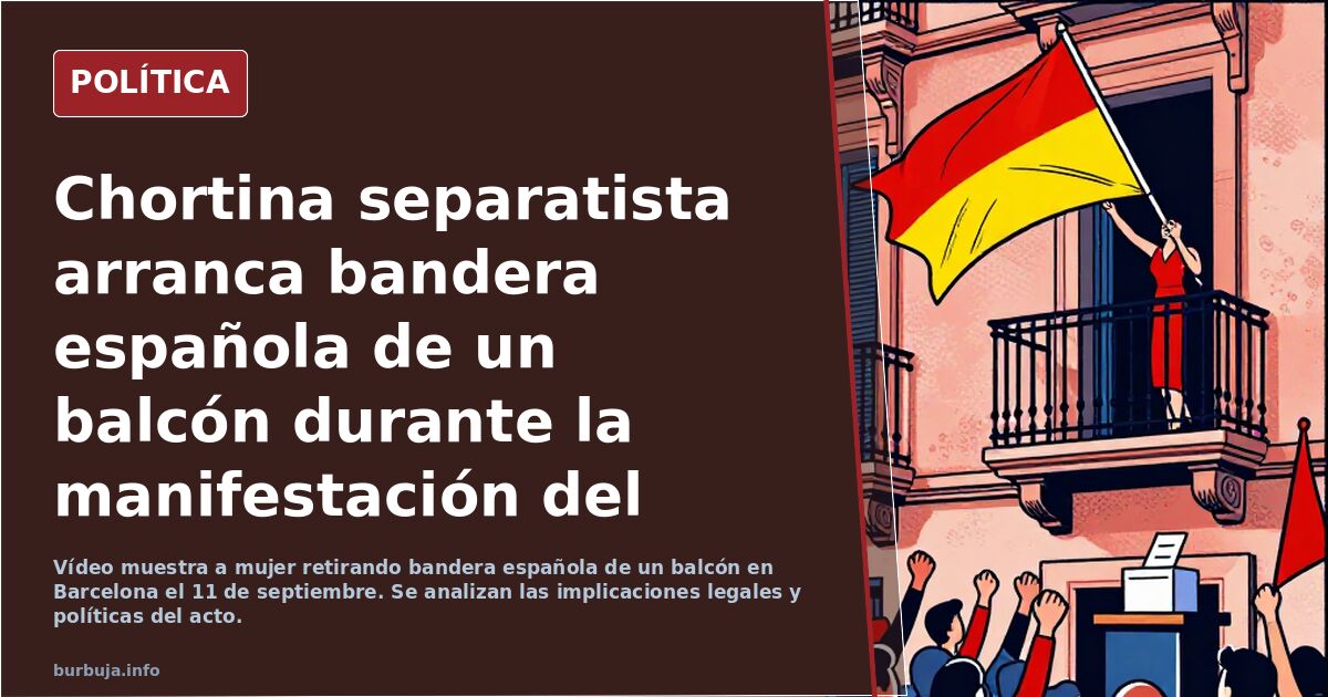Arrancan una bandera española en la manifestación del 11S
