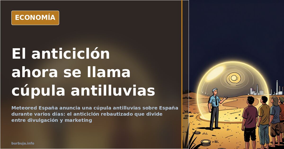 Cúpula antilluvias: el anticiclón ya tiene nombre comercial