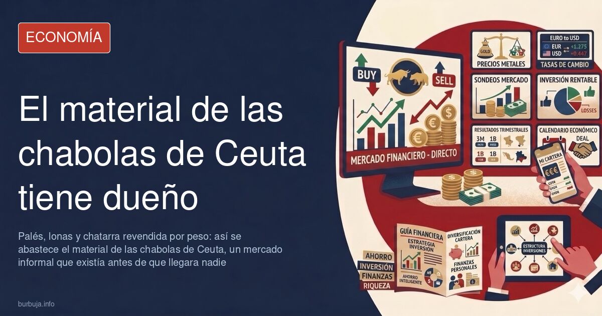 Viviendas improvisadas con chapa y madera en un asentamiento informal de Ceuta