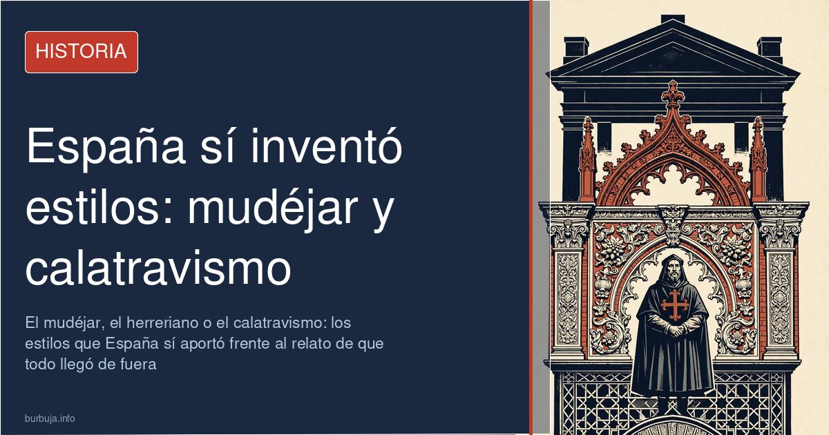 Arcos y yeserías de arquitectura mudéjar, ejemplo de estilo artístico de origen español