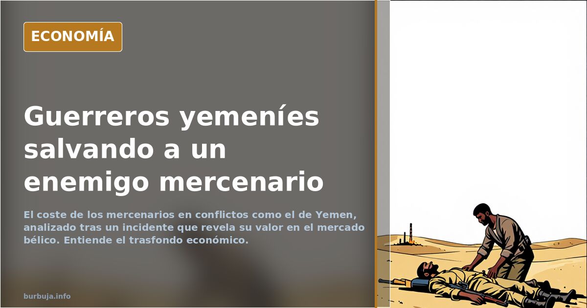 Guerreros yemeníes salvando a un enemigo mercenario
