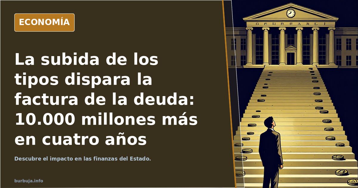 La subida de los tipos dispara la factura de la deuda: 10.000 millones más en cuatro años