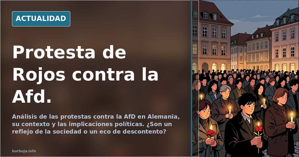Protesta de Rojos contra la Afd.