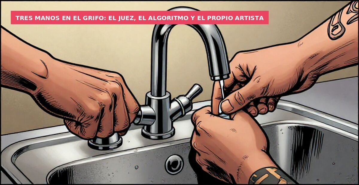 Tres manos en el grifo: el juez, el algoritmo y el propio artista