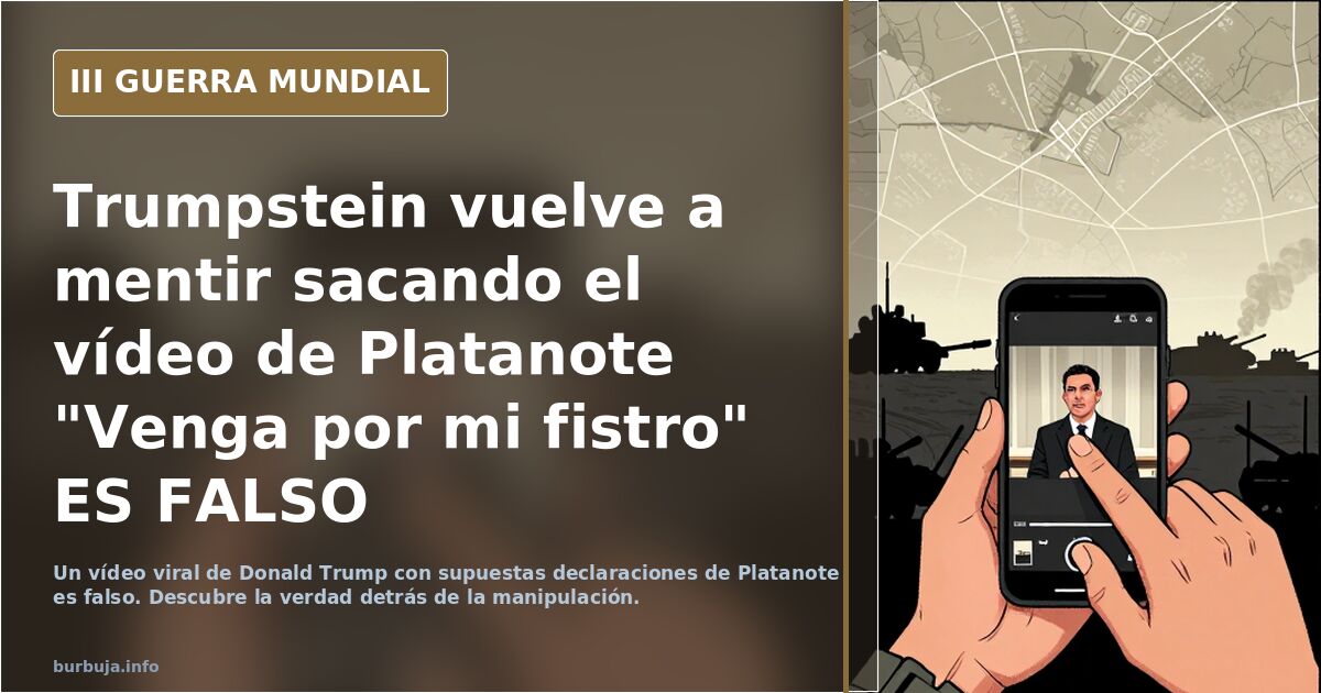 Trumpstein vuelve a mentir sacando el vídeo de Platanote "Venga por mi cobarde"  ES FALSO