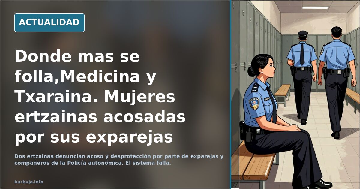 Donde mas se trinca,Medicina y Txaraina. Mujeres ertzainas acosadas por sus exparejas ertzainas.