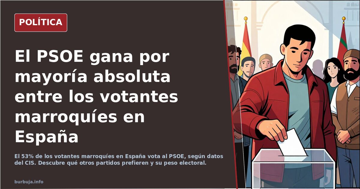 El PSOE gana por mayoría absoluta entre los votantes marroquíes en España