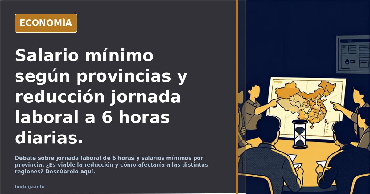 Salario mínimo según provincias y reducción jornada laboral a 6 horas diarias.
