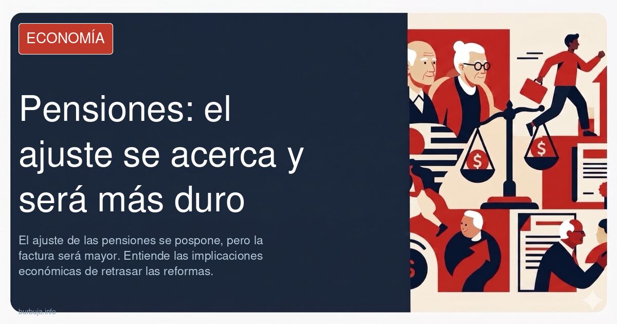«Cuanto más retrasemos el ajuste de las pensiones, más duro será»
