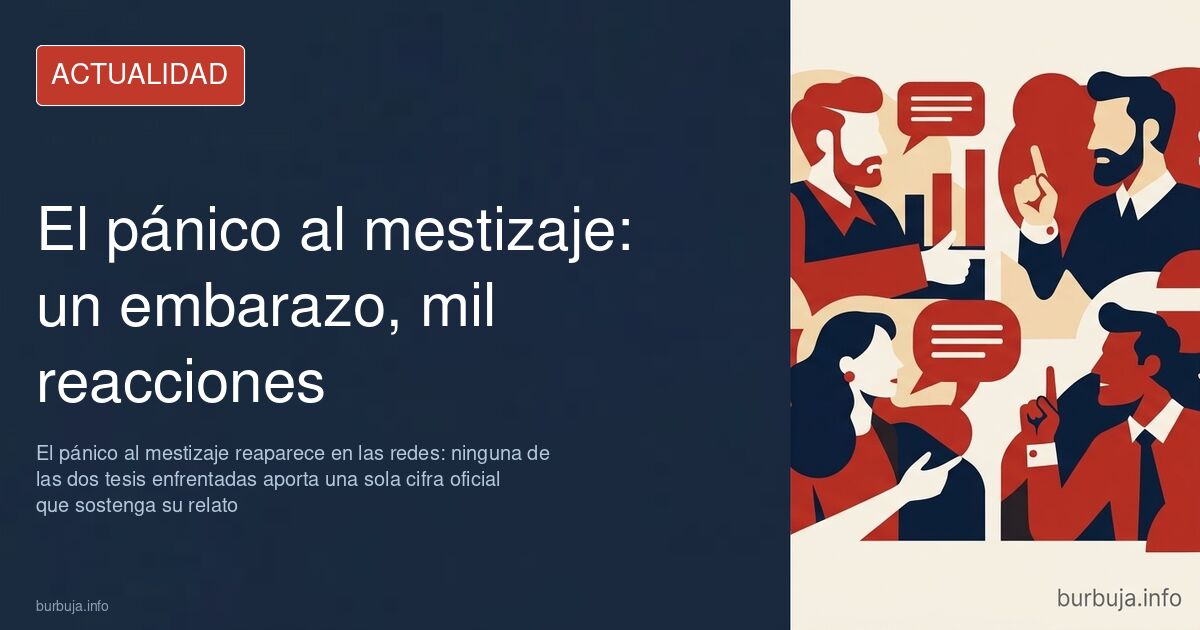 Pantalla de móvil con comentarios de un vídeo viral sobre el pánico demográfico y el mestizaje en redes sociales