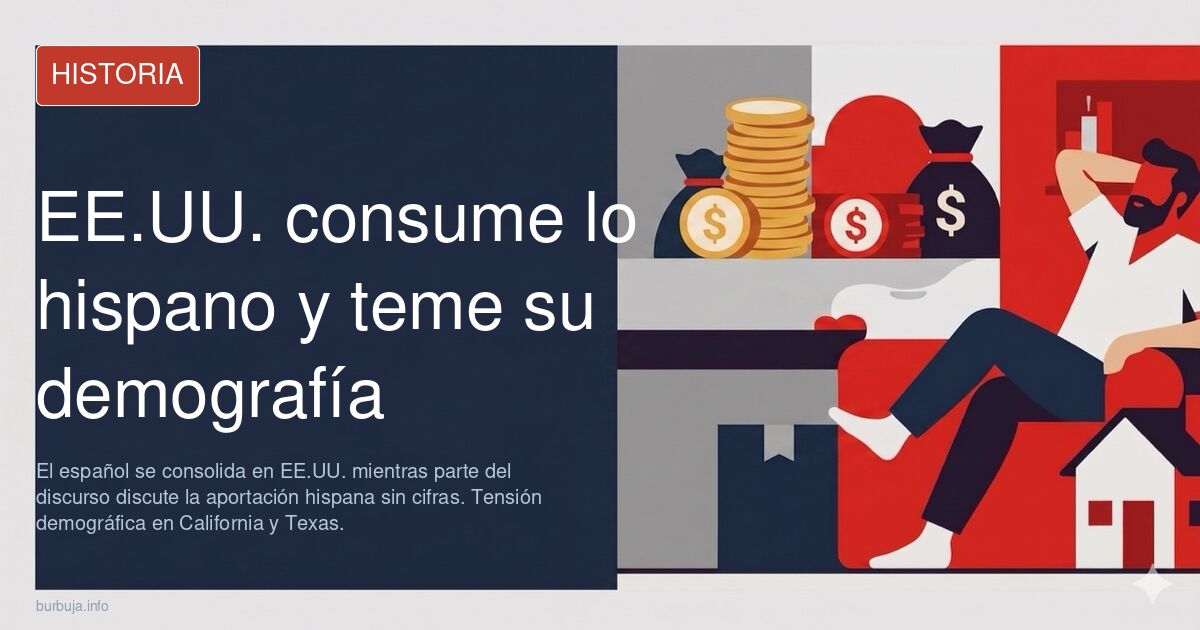 Rótulo comercial en español en una avenida de California, reflejo del peso creciente de la población hispana en Estados Unido