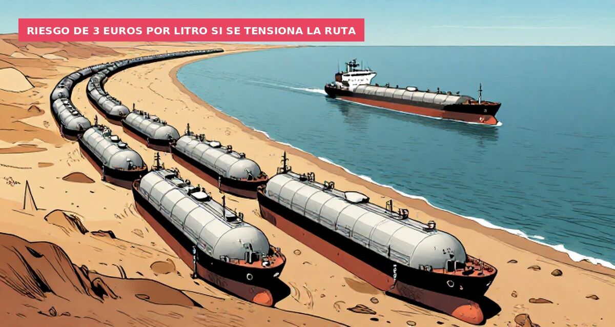 Riesgo de 3 euros por litro si se tensiona la ruta