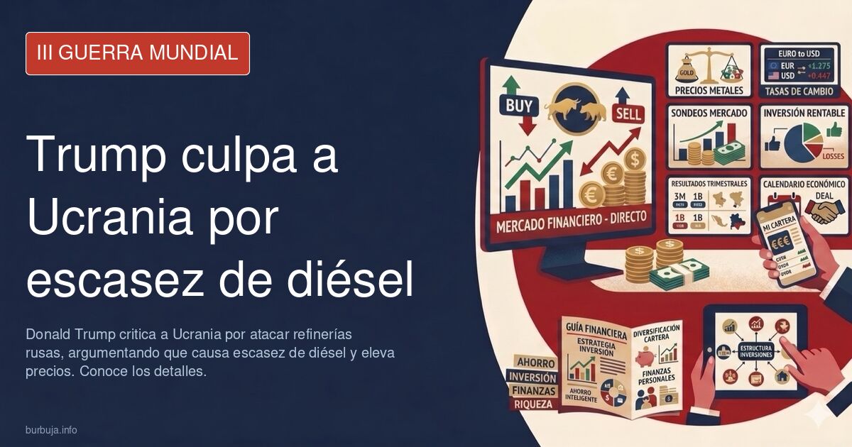Trumpstein protesta por ataques de Ucrania a Refinerías de su amo Pooptin