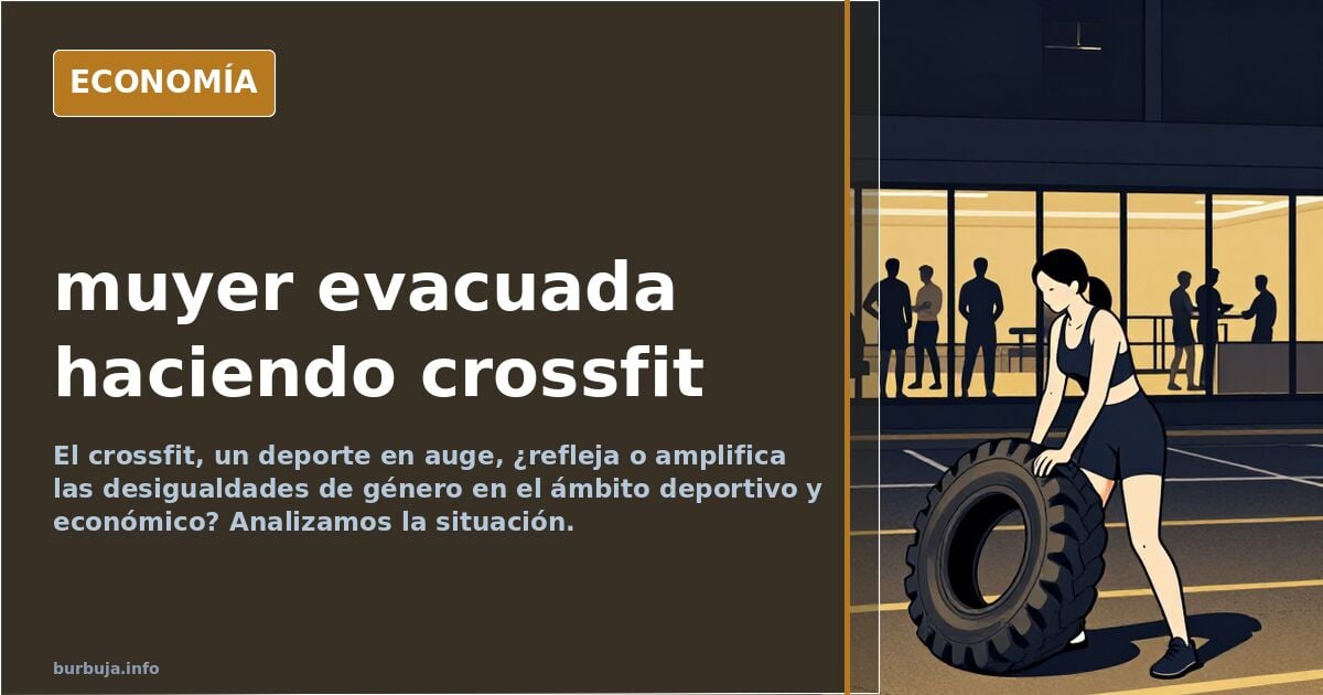 Mujer evacuada haciendo crossfit