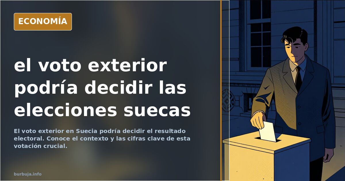 el voto exterior podría decidir las elecciones suecas
