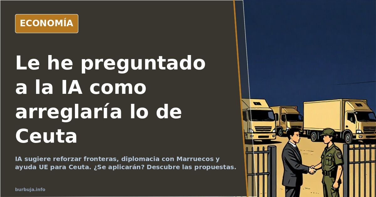 Le he preguntado a la IA como arreglaría lo de Ceuta