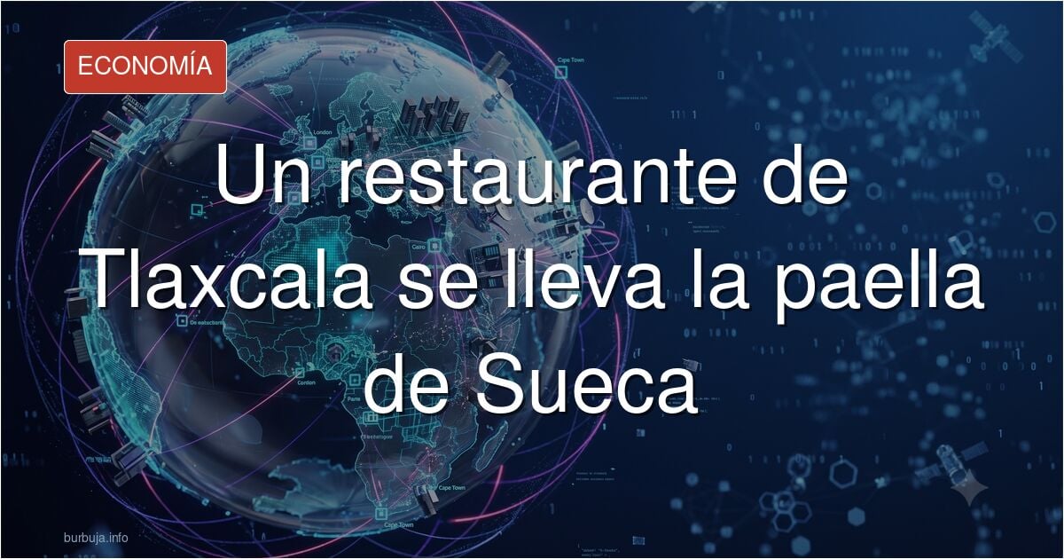 Paella valenciana recién terminada sobre paellera, imagen de recurso del concurso internacional de Sueca