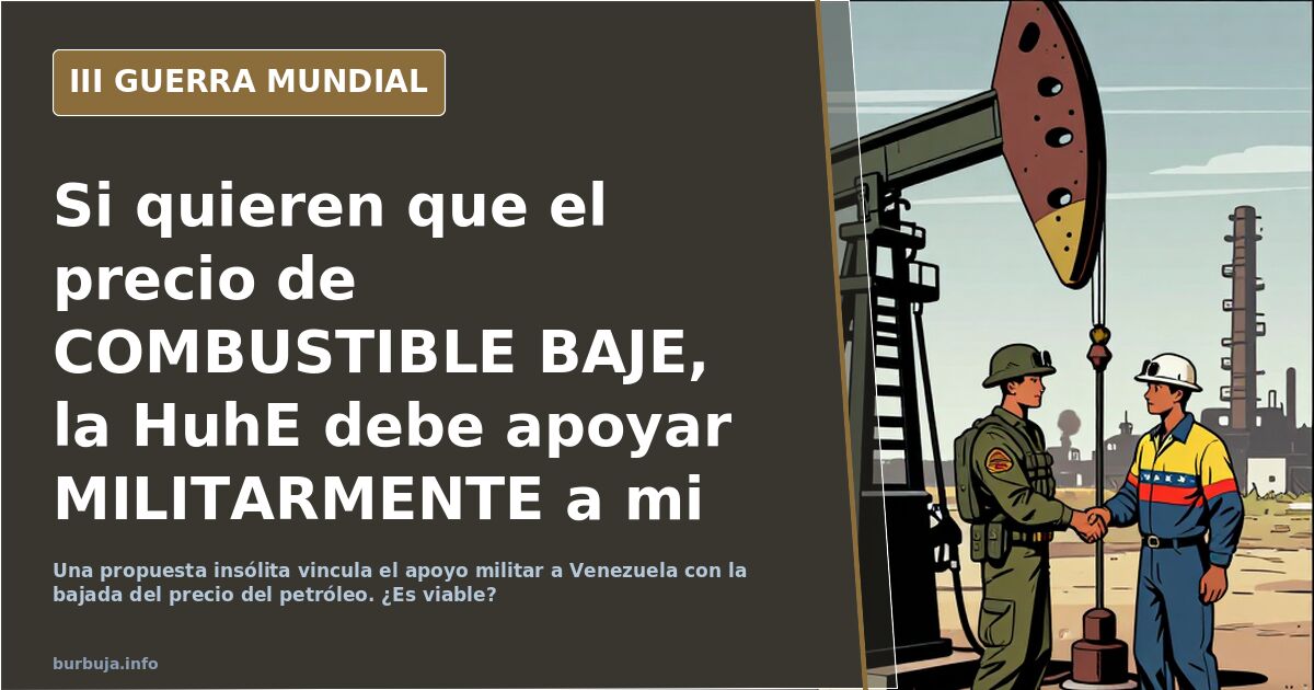 Si quieren que el precio de COMBUSTIBLE BAJE, la HuhE debe apoyar MILITARMENTE a mi nueva Charo Diktadora Delcy