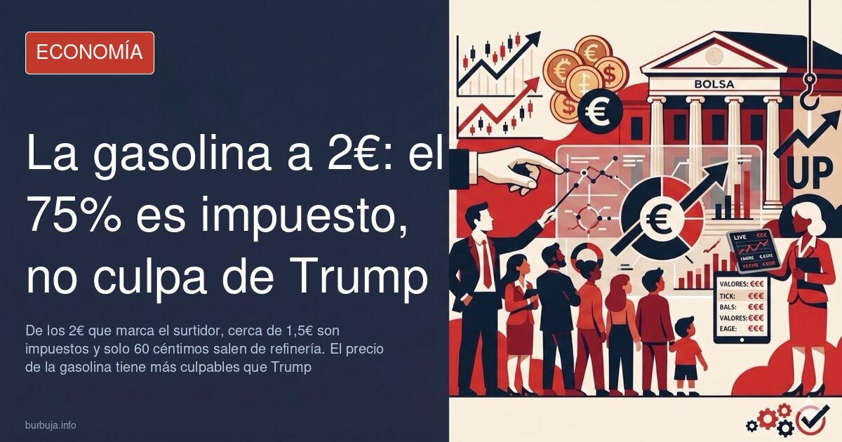 Surtidor de gasolina mostrando un precio de 2 euros por litro en una estación de servicio española