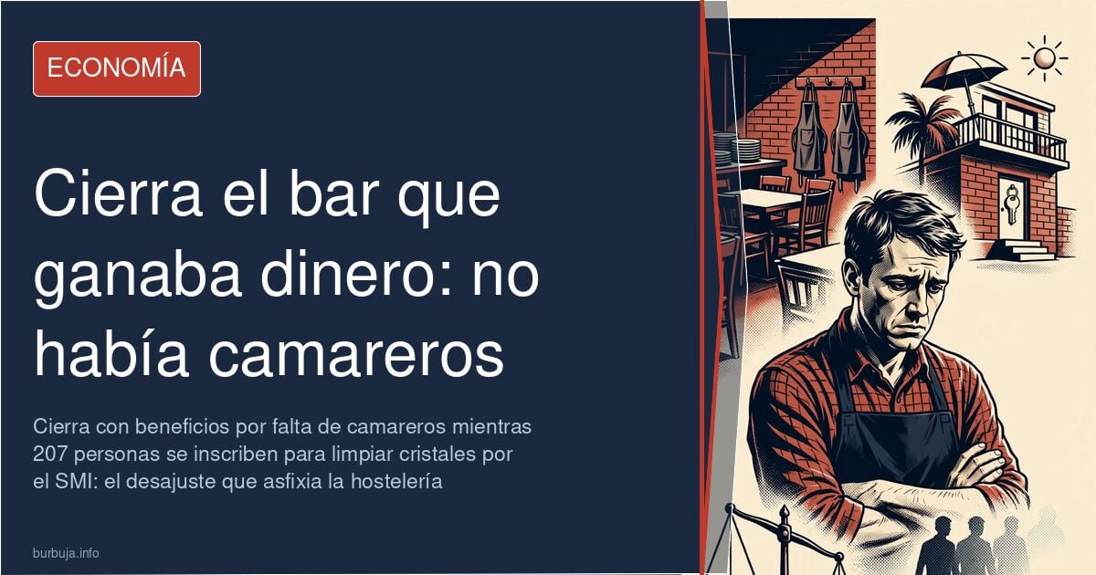 Terraza de bar vacía sin camareros en zona turística española